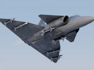 Saab JAS-37 Viggen 3D Model