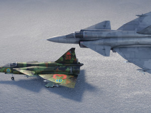 Saab JAS-37 Viggen Modelo 3D