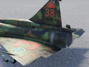 Saab JAS-37 Viggen 3D Model