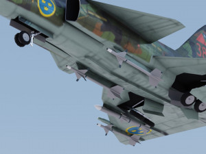 Saab JAS-37 Viggen Modelo 3D