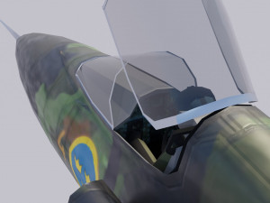Saab JAS-37 Viggen Modelo 3D