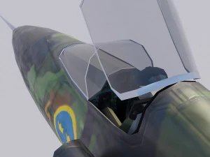 Saab JAS-37 Viggen 3D Model