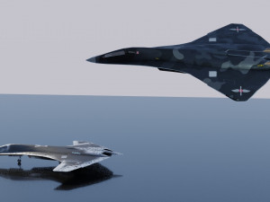 Lockheed NGAD deux - concept fighter 3D Модель