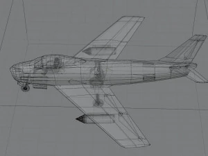 North American F-86 Sabre 3D Model