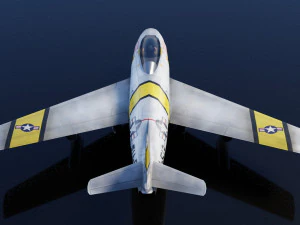 North American F-86 Sabre 3D Model