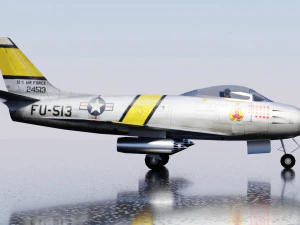 North American F-86 Sabre 3D Model