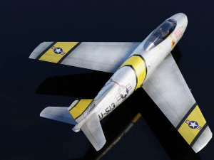 North American F-86 Sabre 3D Model