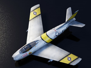 North American F-86 Sabre 3Dモデル