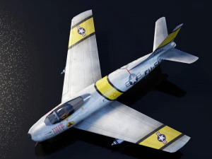 North American F-86 Sabre 3D Model