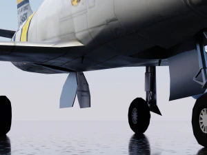 North American F-86 Sabre 3D Model
