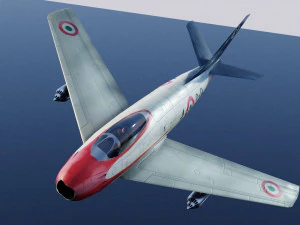 North American F-86 Sabre 3D Model