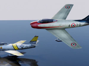 North American F-86 Sabre 3D Model