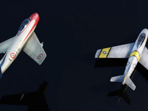 North American F-86 Sabre 3D Model