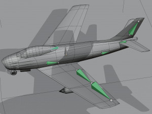 North American F-86 Sabre 3Dモデル