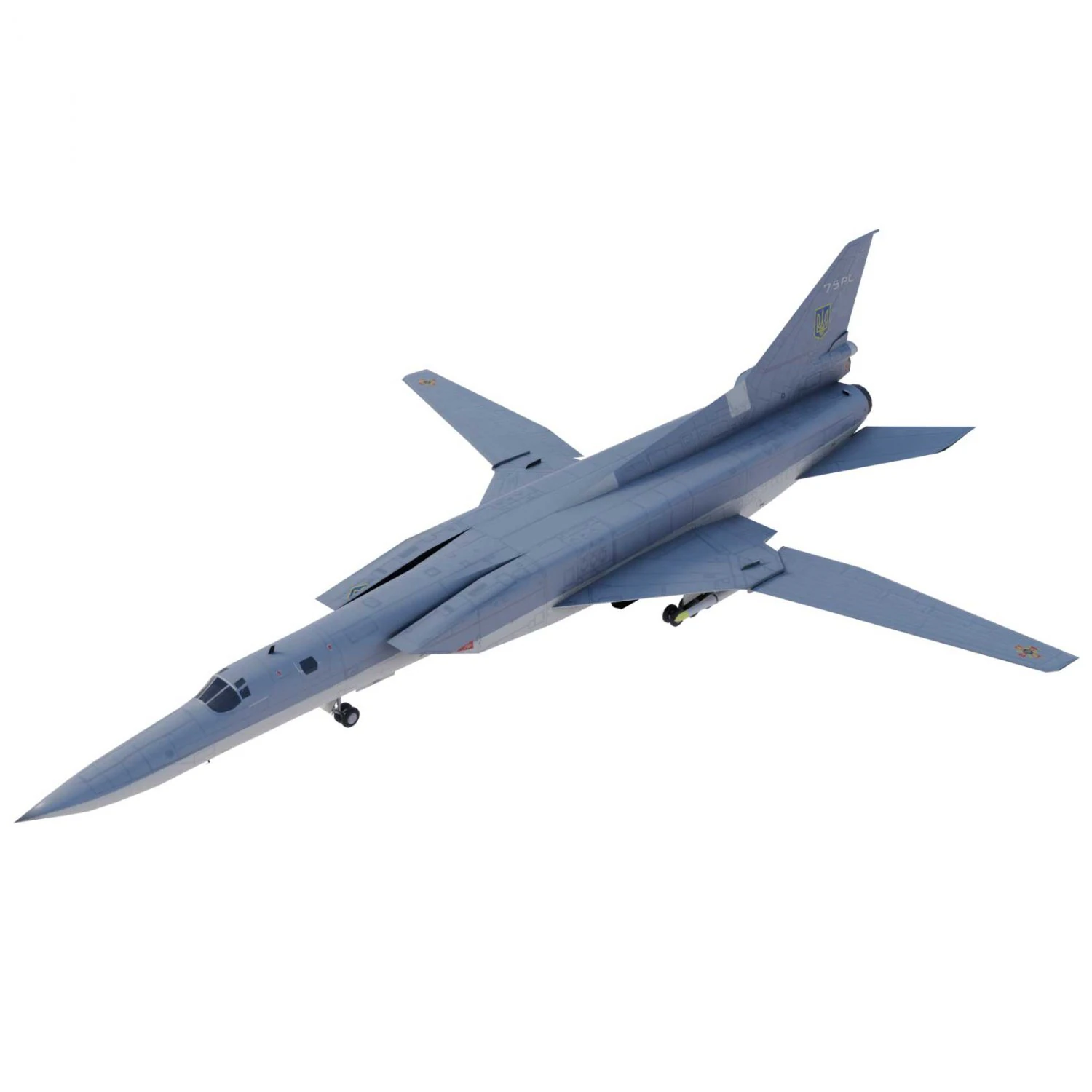 Tupolev Tu-22M3 Backfire 3D Model .c4d .max .obj .3ds .fbx .stl .blend