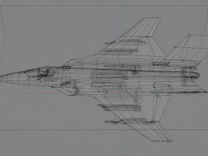 Mitsubishi F-3 F-X Godzilla 3D Model