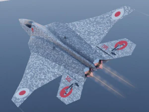 Mitsubishi F-3 F-X Godzilla 3D Model