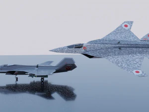 Mitsubishi F-3 F-X Godzilla 3D Model