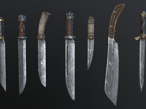 vikings swords and knifes set 3Dモデル