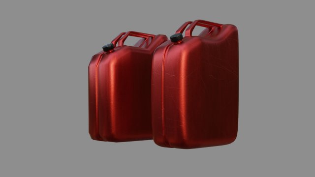 jerrycan - low and high poly Model 3D .c4d .max .obj .3ds .fbx .stl .blend 