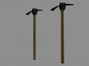 pickaxe - low and high poly Modelo 3D