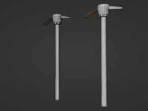 pickaxe - low and high poly Modelo 3D