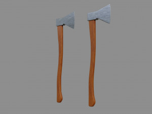 axe - low and high poly Modelo 3D
