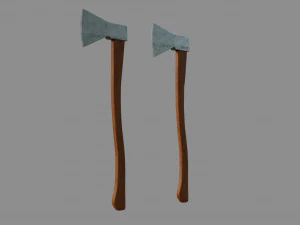 axe - low and high poly 3D Model
