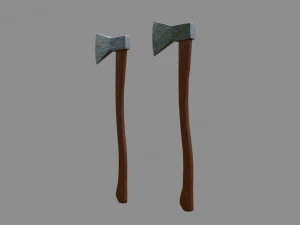 axe - low and high poly 3D Model