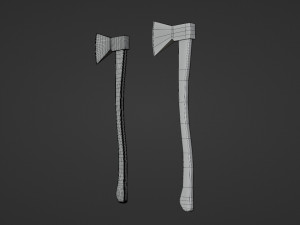 axe - low and high poly 3D मॉडल