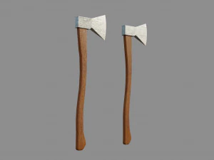 axe - low and high poly 3D Model