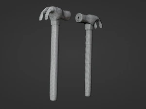 hammer - low and high poly 3D Model