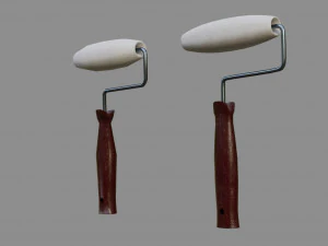 paintbrush - low and high poly 3D Model