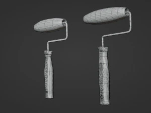 paintbrush - low and high poly 3D Model