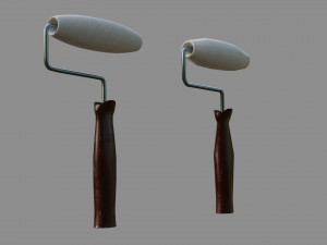 paintbrush - low and high poly Model 3D