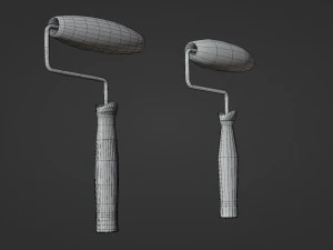 paintbrush - low and high poly 3D Model
