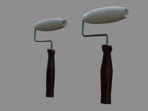 paintbrush - low and high poly Model 3D