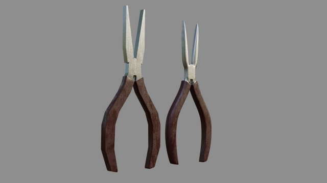 pliers - low and high poly Model 3D .c4d .max .obj .3ds .fbx .stl .blend 