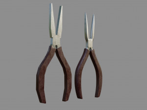 pliers - low and high poly Modelo 3D
