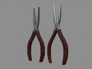 pliers - low and high poly Model 3D