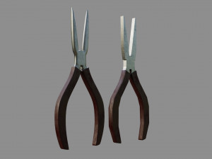 pliers - low and high poly Model 3D