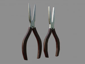 pliers - low and high poly 3D Model