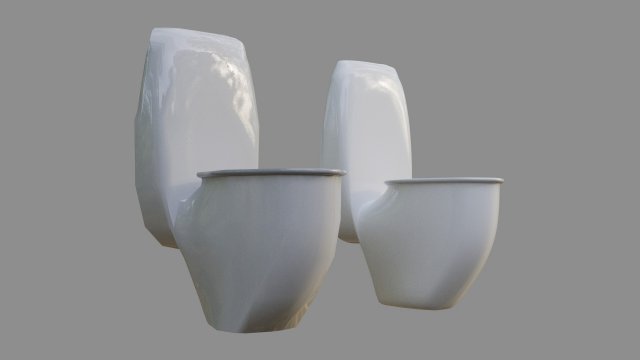 toilet - low and high poly Modelo 3D .c4d .max .obj .3ds .fbx .stl .blend 