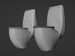 toilet - low and high poly Modelo 3D