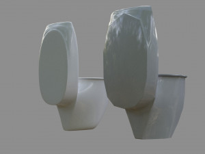 toilet - low and high poly Modelo 3D