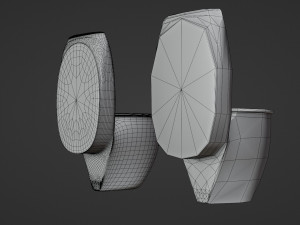 toilet - low and high poly Modelo 3D