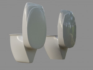 toilet - low and high poly Modelo 3D