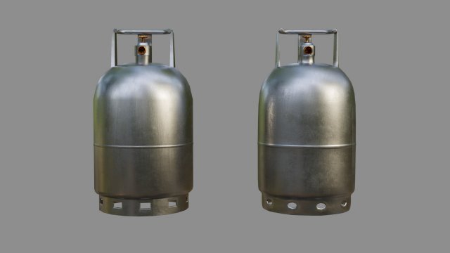 gas tube - low and high poly Model 3D .c4d .max .obj .3ds .fbx .stl .blend 