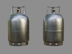 gas tube - low and high poly 3D मॉडल