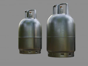 gas tube - low and high poly 3D Model